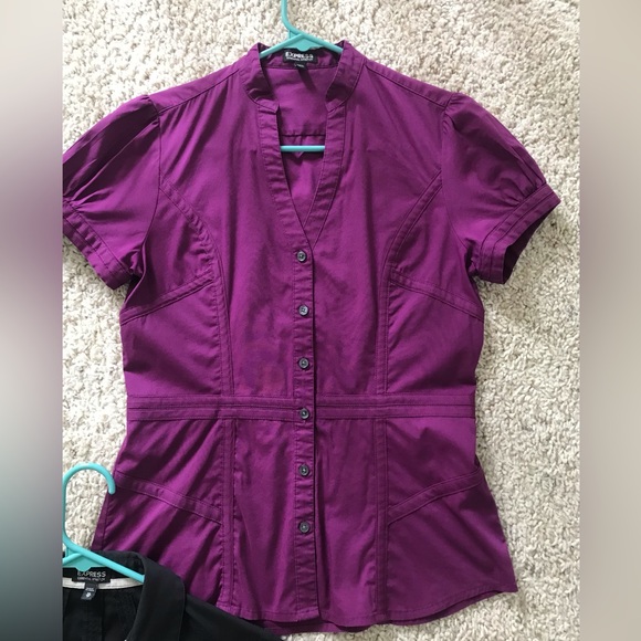 Lot 3 Women’s Express Button Down Dress Shirts XS - Picture 3 of 5